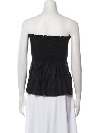 SIR. Linen Strapless Crop Top