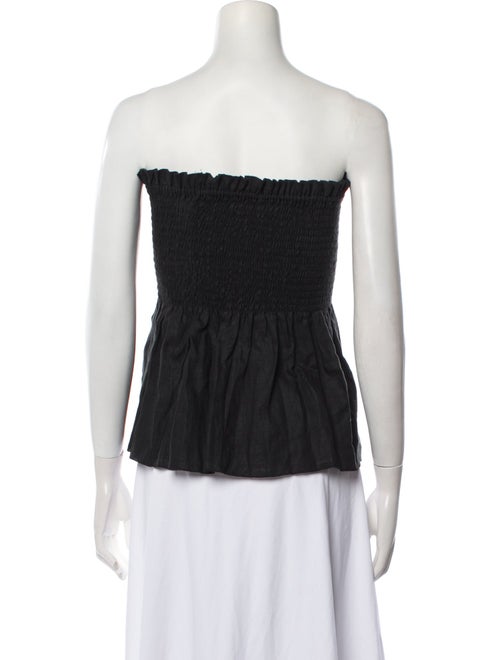 SIR. Linen Strapless Crop Top