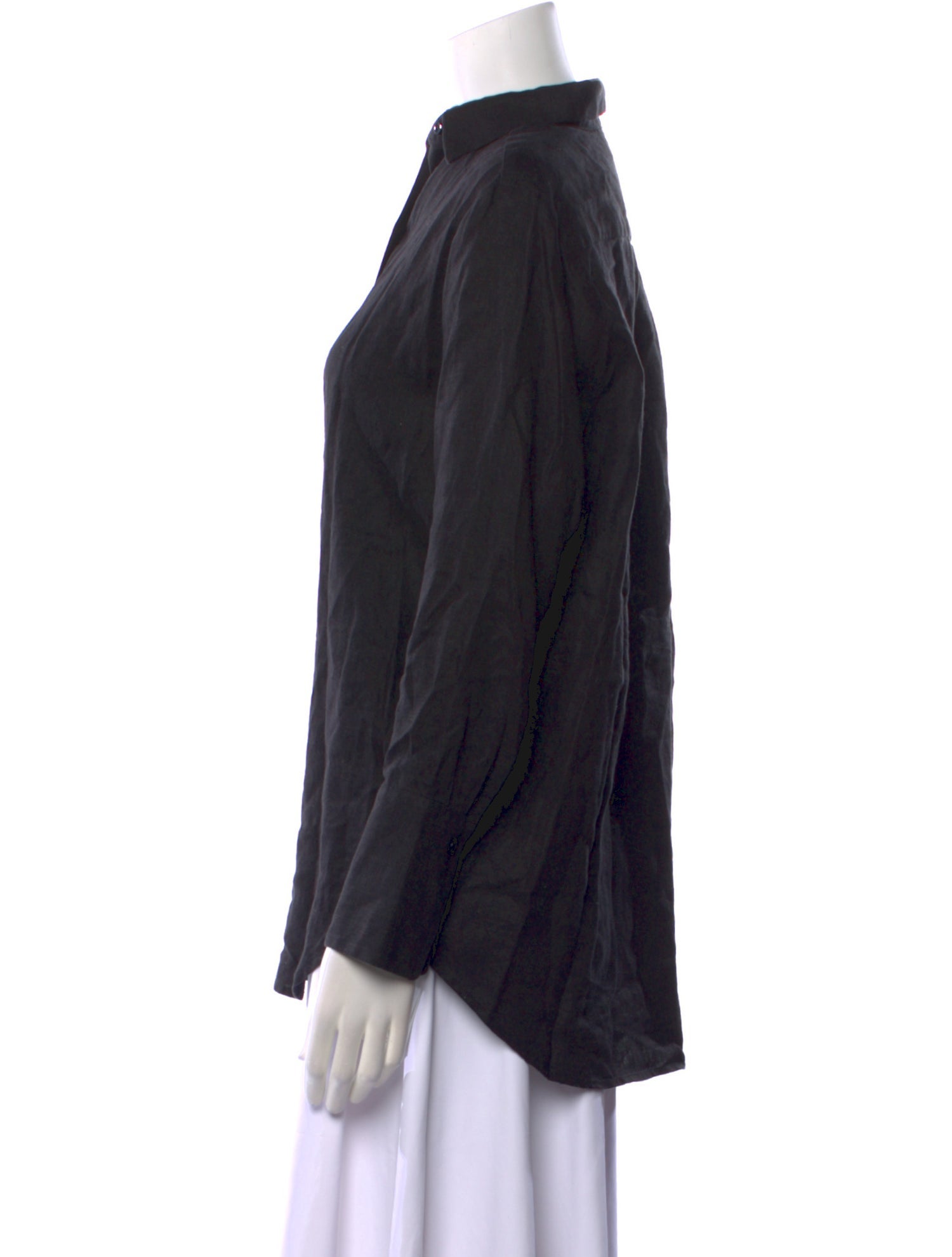 SIR. Linen Long Sleeve Button-Up Top