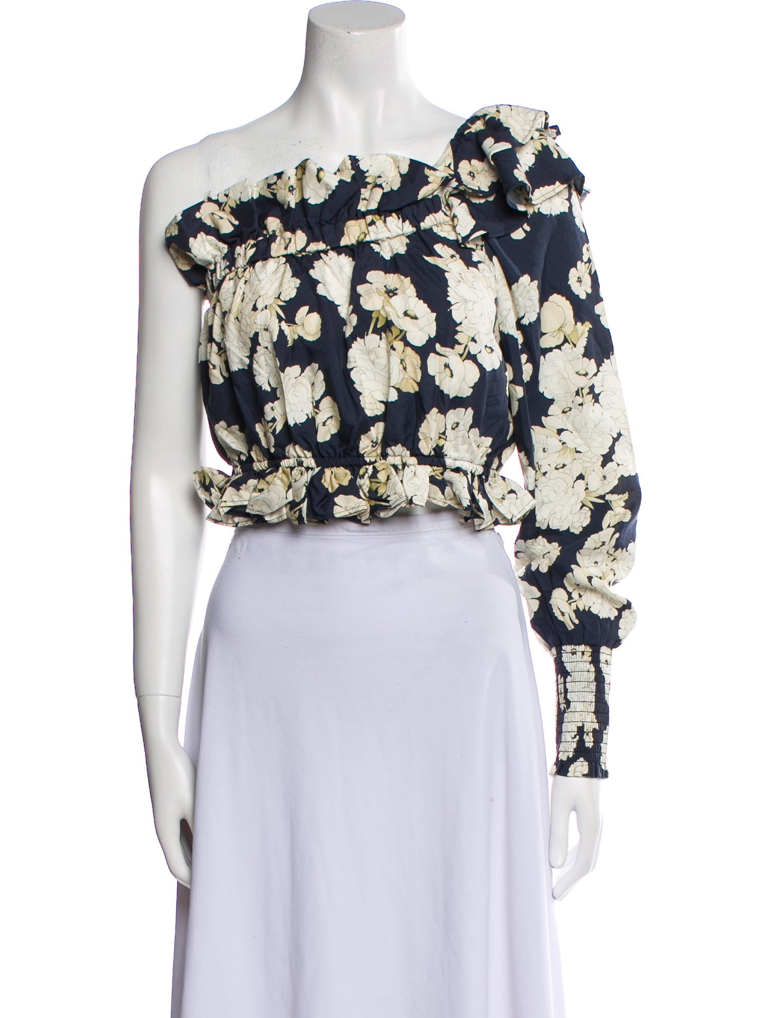 SIR. Silk Floral Print Crop Top