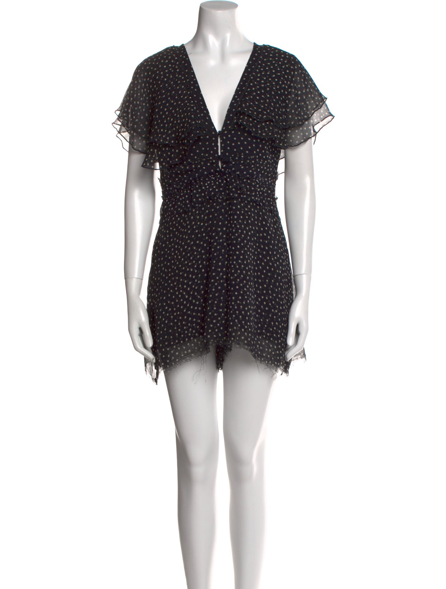 SIR. Silk Polka Dot Print Romper