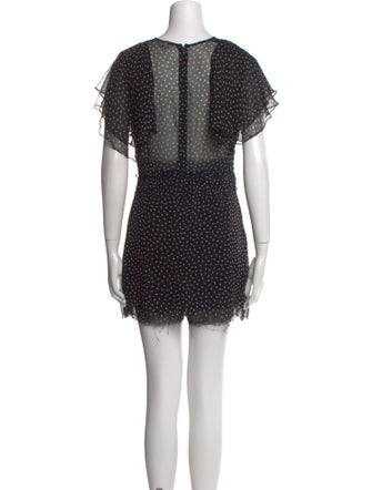 SIR. Silk Polka Dot Print Romper