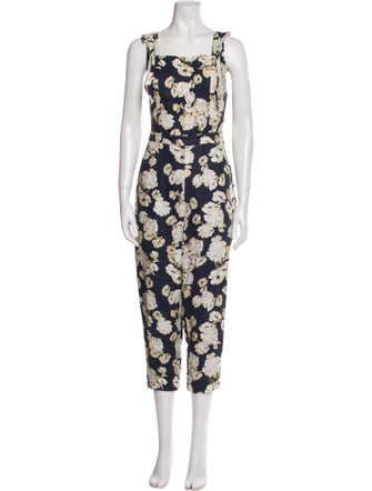SIR. Linen Floral Print Jumpsuit