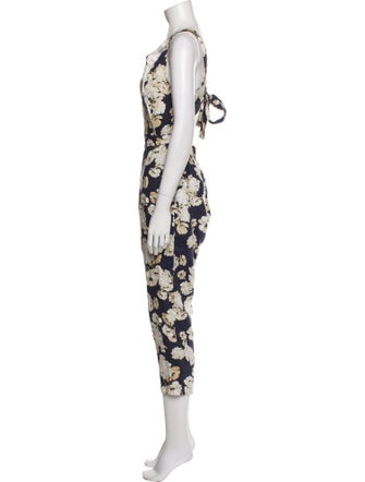 SIR. Linen Floral Print Jumpsuit