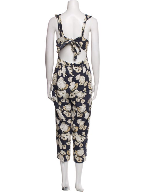 SIR. Linen Floral Print Jumpsuit