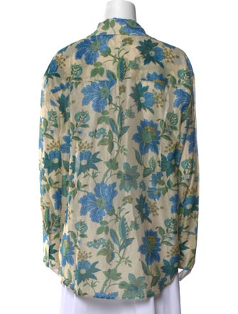 SIR. Floral Print Long Sleeve Button-Up Top