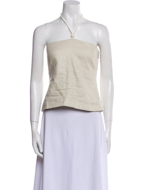 SIR. Linen Strapless Crop Top
