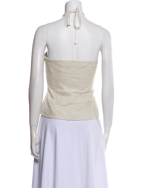 SIR. Linen Strapless Crop Top