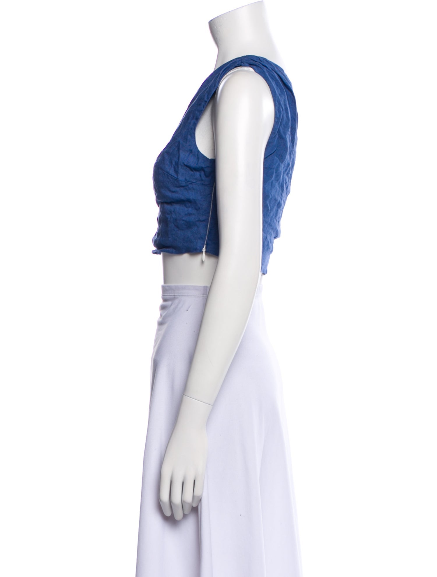 SIR. Linen One-Shoulder Crop Top