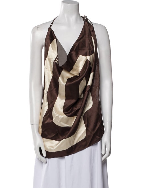 SIR. Printed Cowl Neck Top