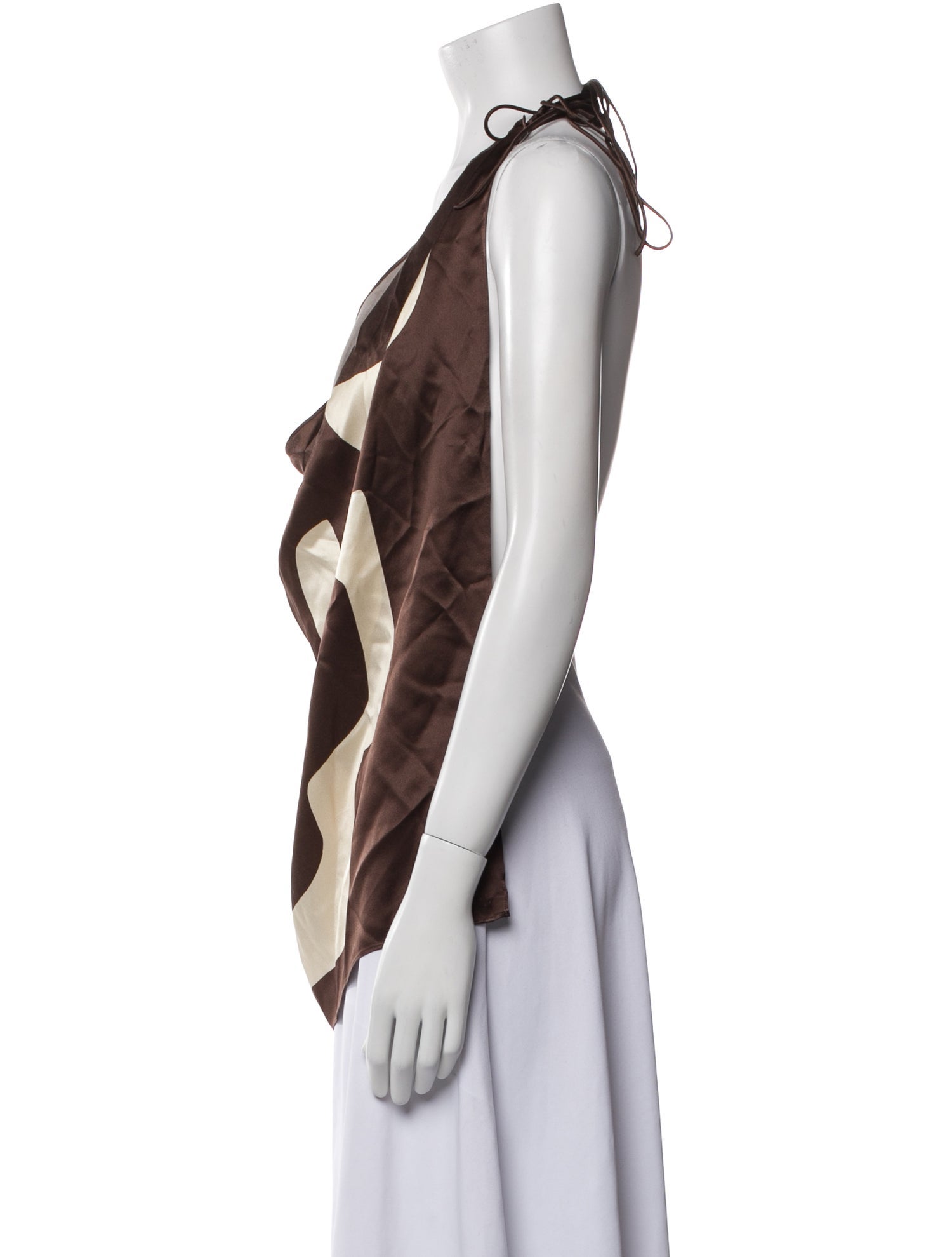 SIR. Printed Cowl Neck Top