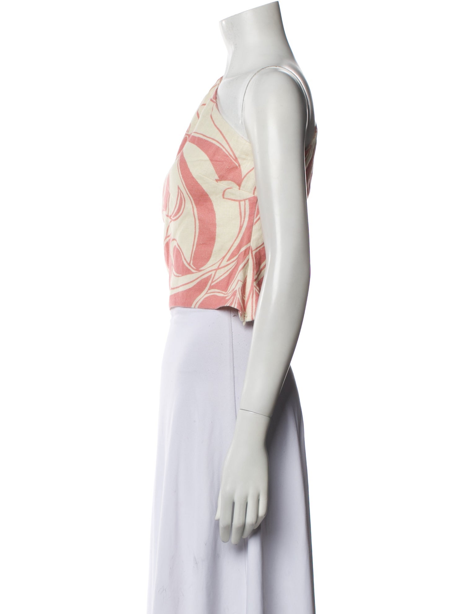 SIR. Linen Printed Crop Top