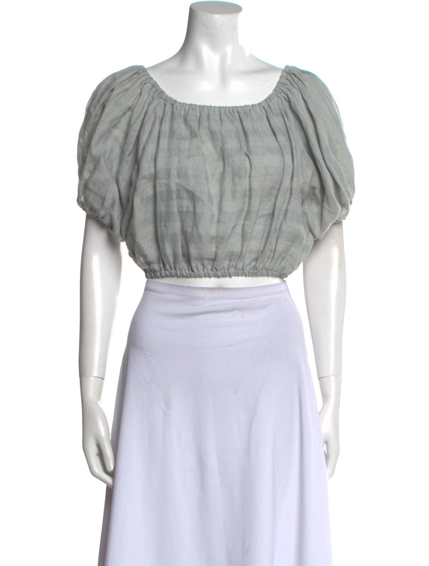 SIR. Linen Scoop Neck Crop Top