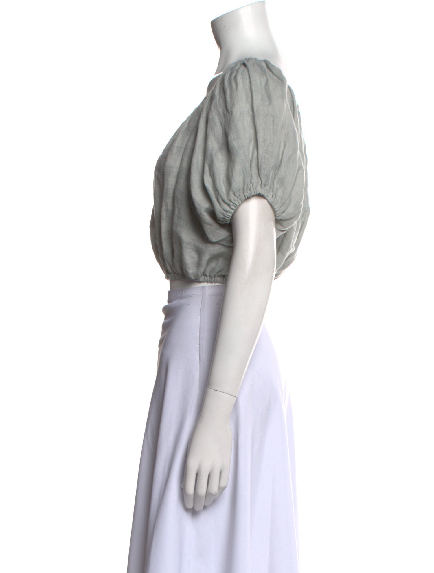 SIR. Linen Scoop Neck Crop Top