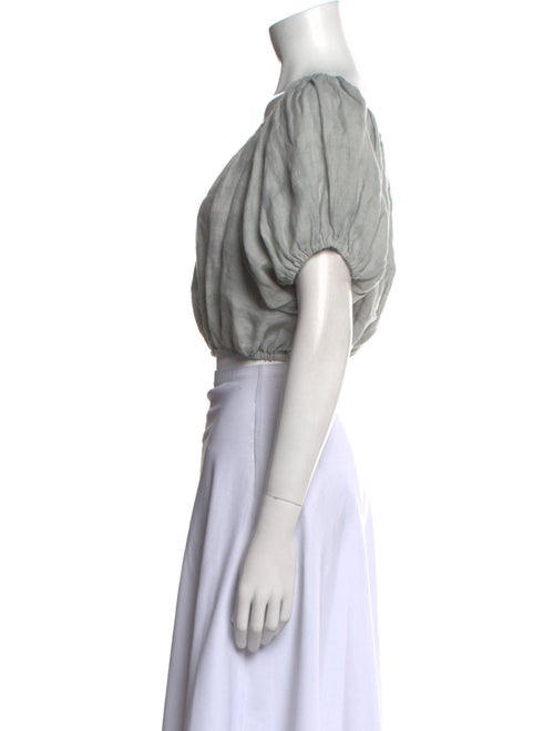 SIR. Linen Scoop Neck Crop Top