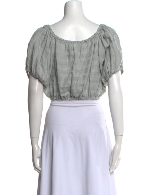 SIR. Linen Scoop Neck Crop Top