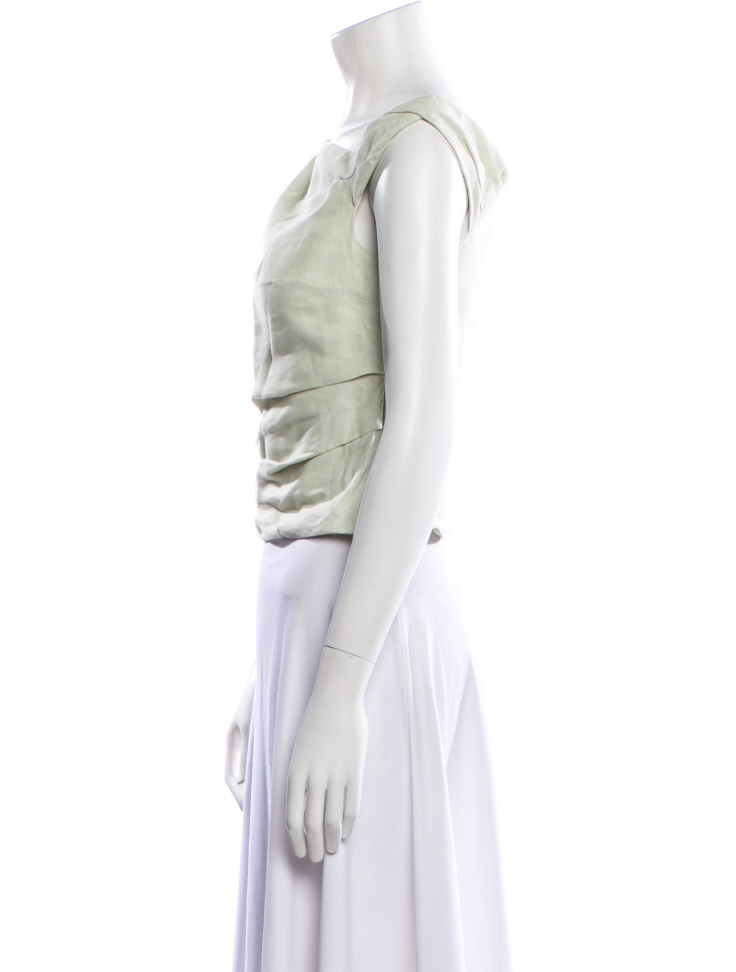 SIR. Linen One-Shoulder Crop Top