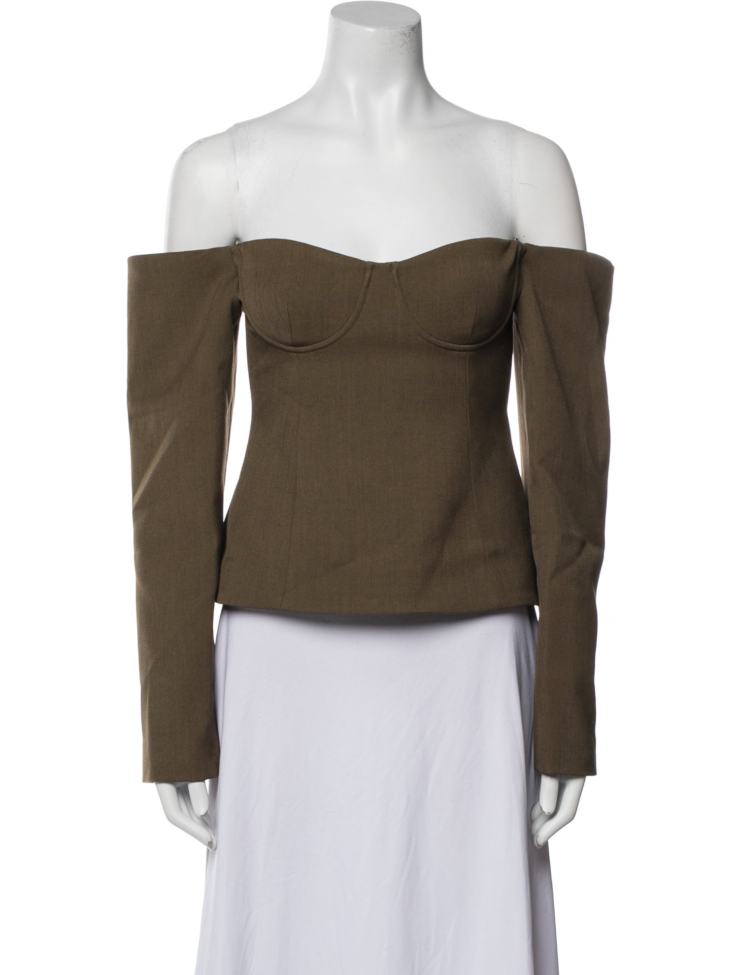 SIR. Off-The-Shoulder Long Sleeve Crop Top