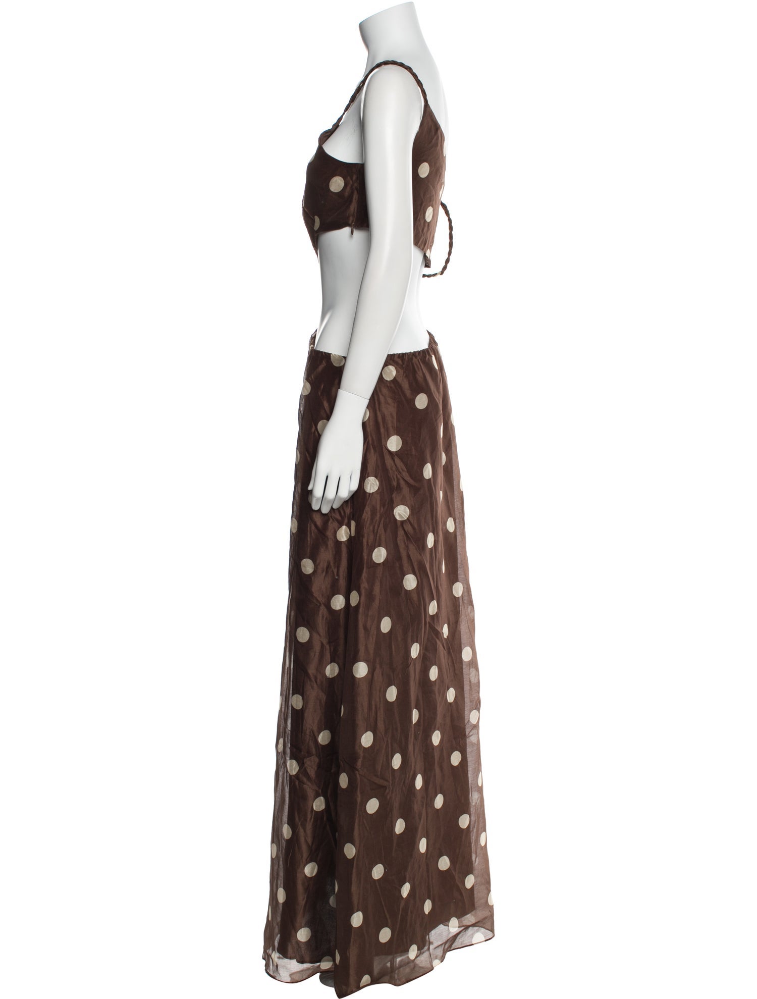 SIR. Polka Dot Print Long Dress
