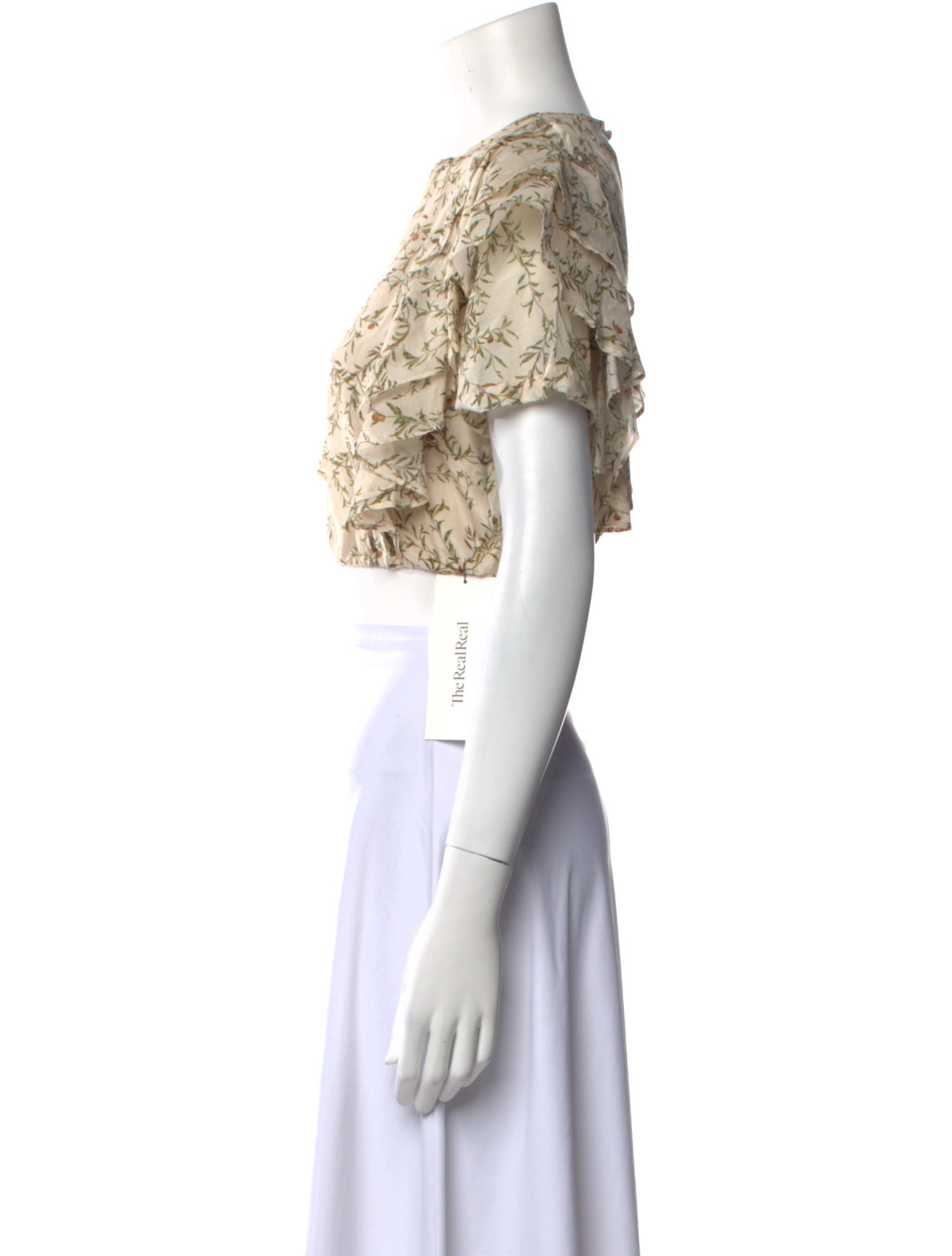 SIR. Printed Crew Neck Crop Top