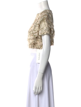 SIR. Printed Crew Neck Crop Top