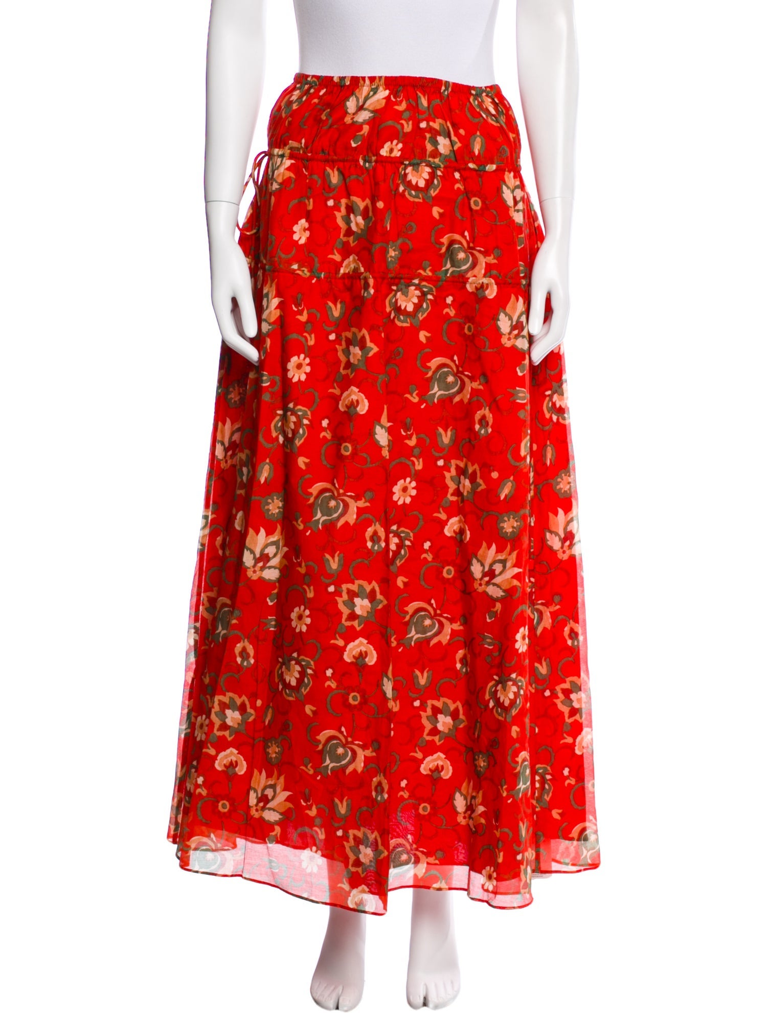 SIR. Floral Print Midi Length Skirt