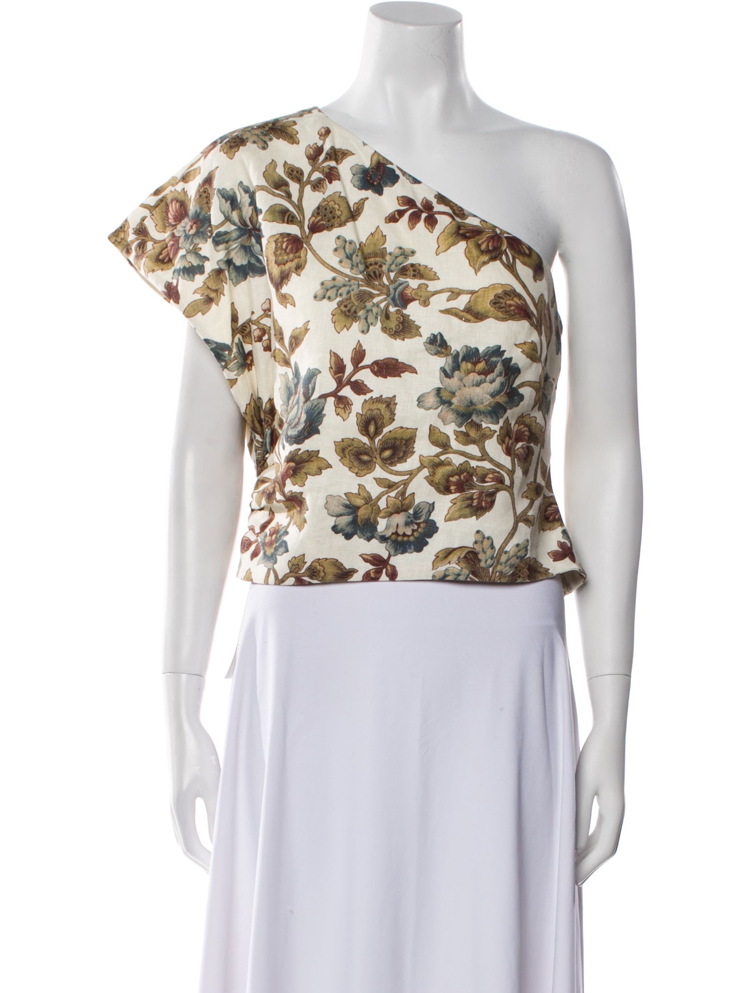 SIR. Linen Floral Print Crop Top