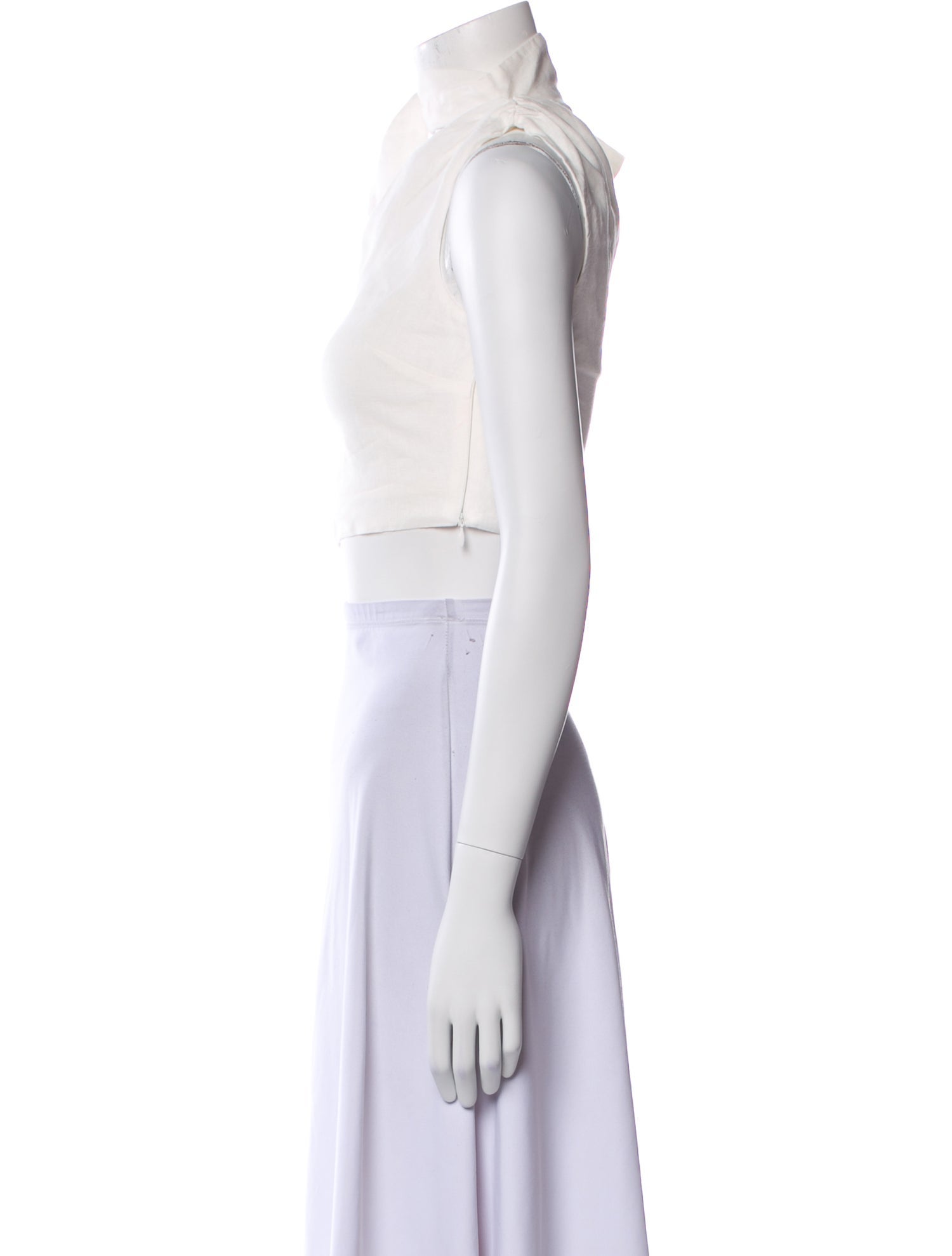 SIR. Linen One-Shoulder Crop Top