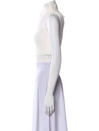 SIR. Linen One-Shoulder Crop Top