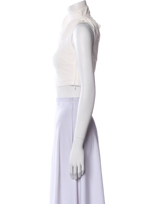 SIR. Linen One-Shoulder Crop Top