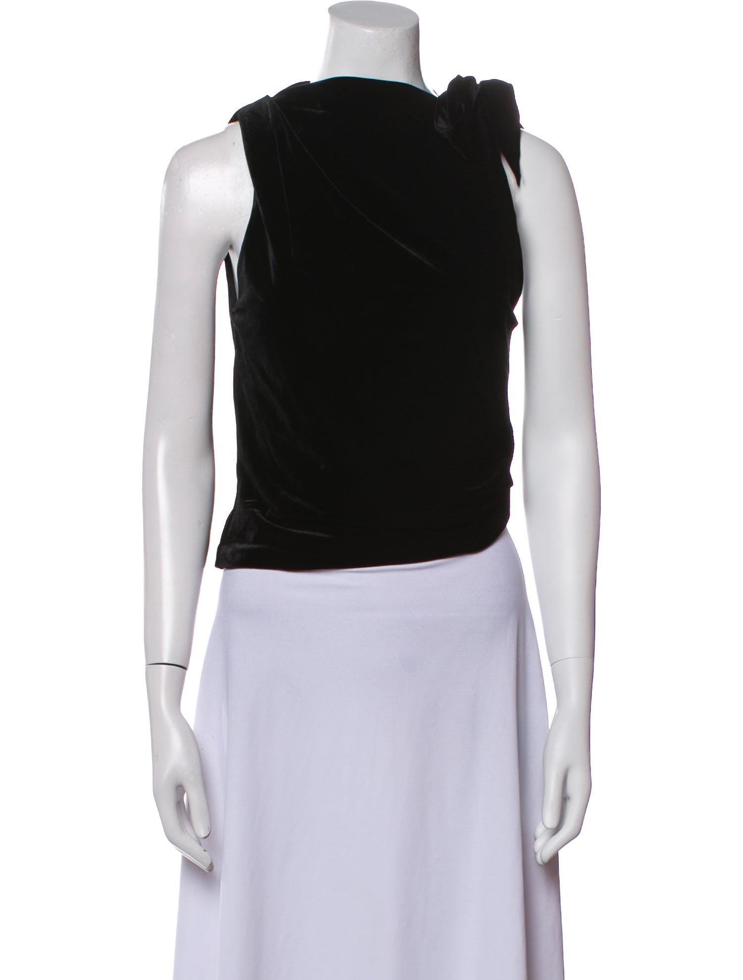 SIR. One-Shoulder Sleeveless Crop Top