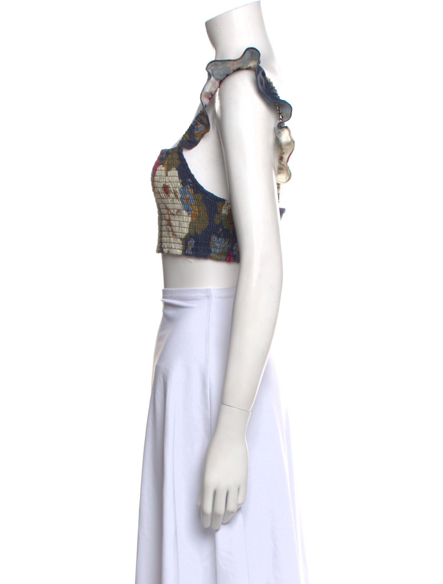 SIR. Linen Printed Crop Top