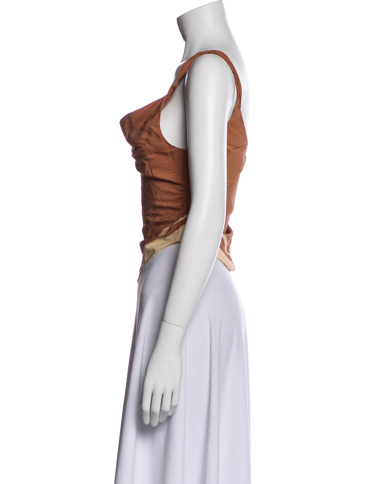 SIR. Silk Cowl Neck Crop Top