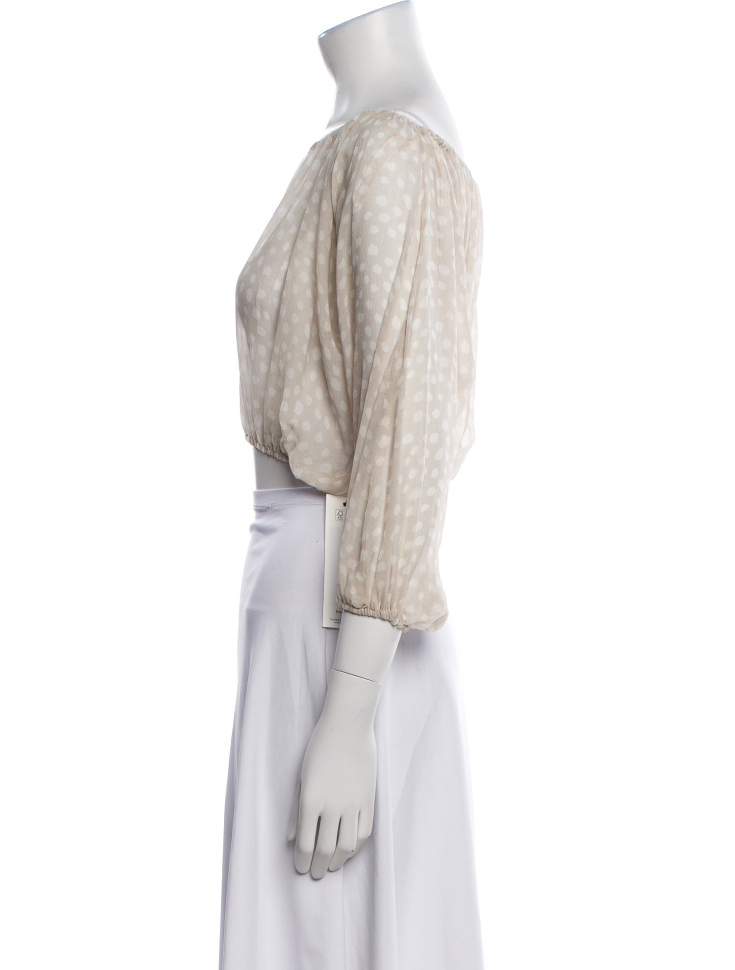 SIR. Silk Bateau Neckline Crop Top