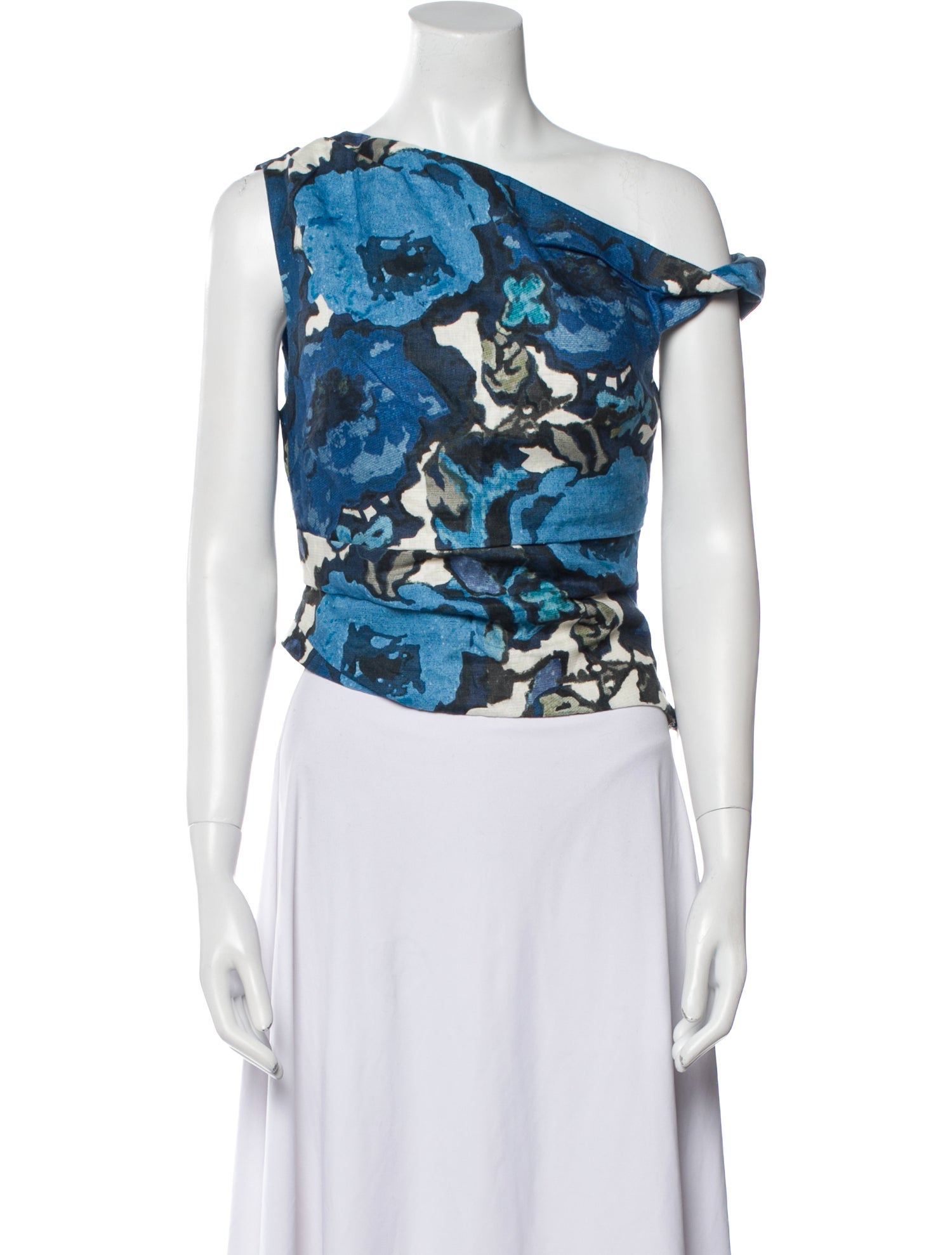 SIR. Linen Floral Print Crop Top