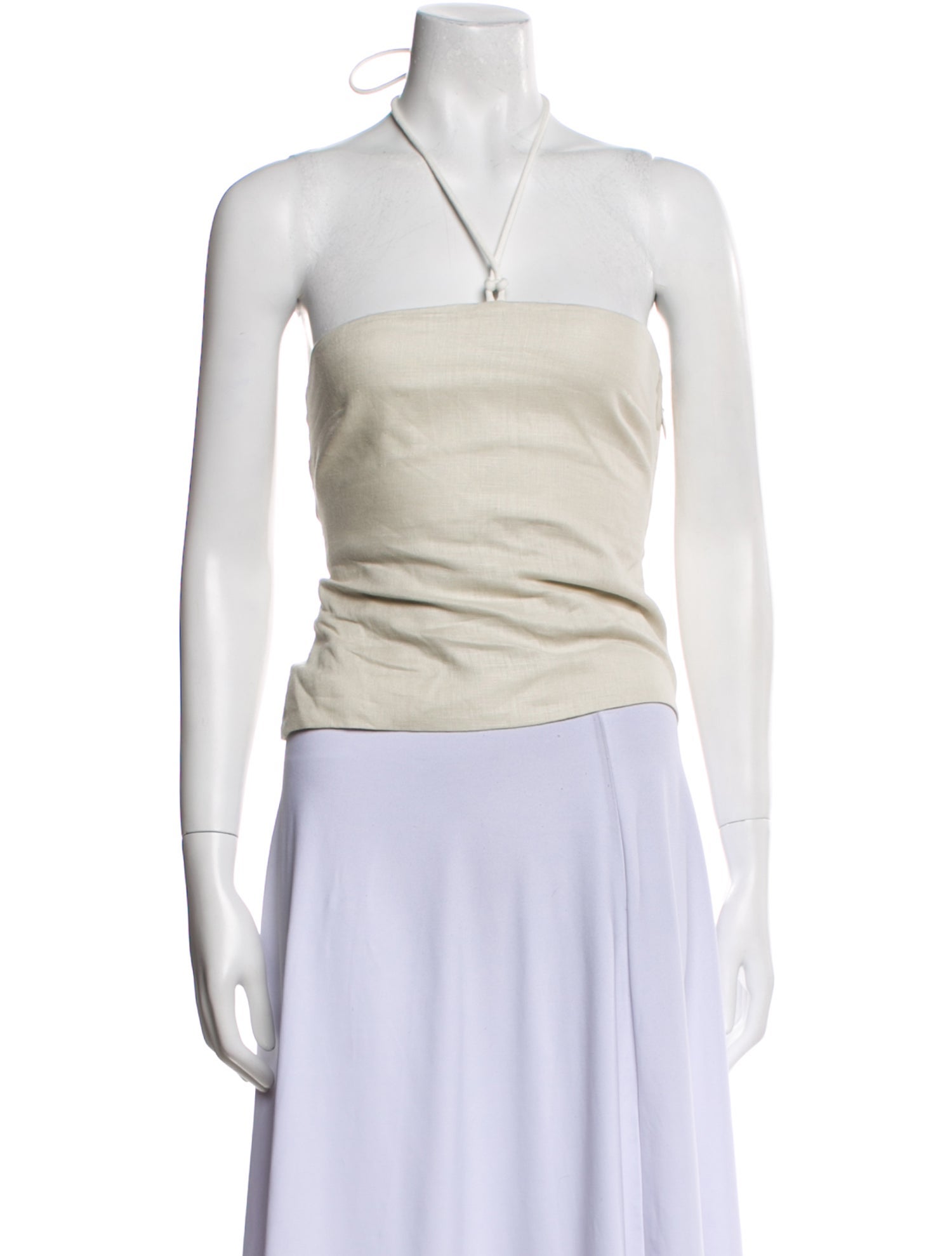 SIR. Linen Square Neckline Crop Top