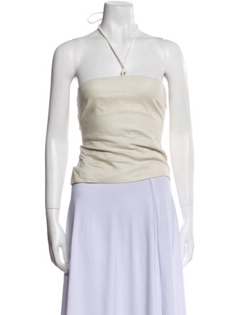 SIR. Linen Square Neckline Crop Top