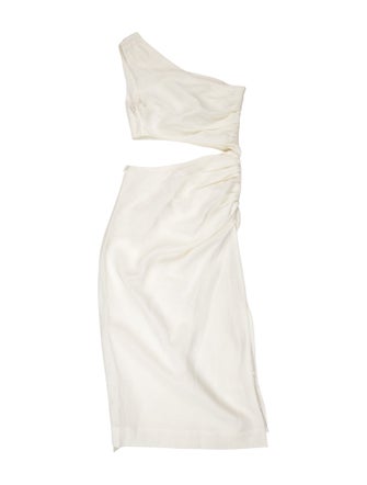SIR. One-Shoulder Midi Length Dress