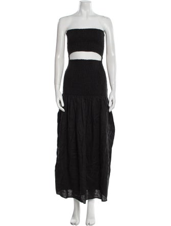 SIR. Linen Midi Length Dress