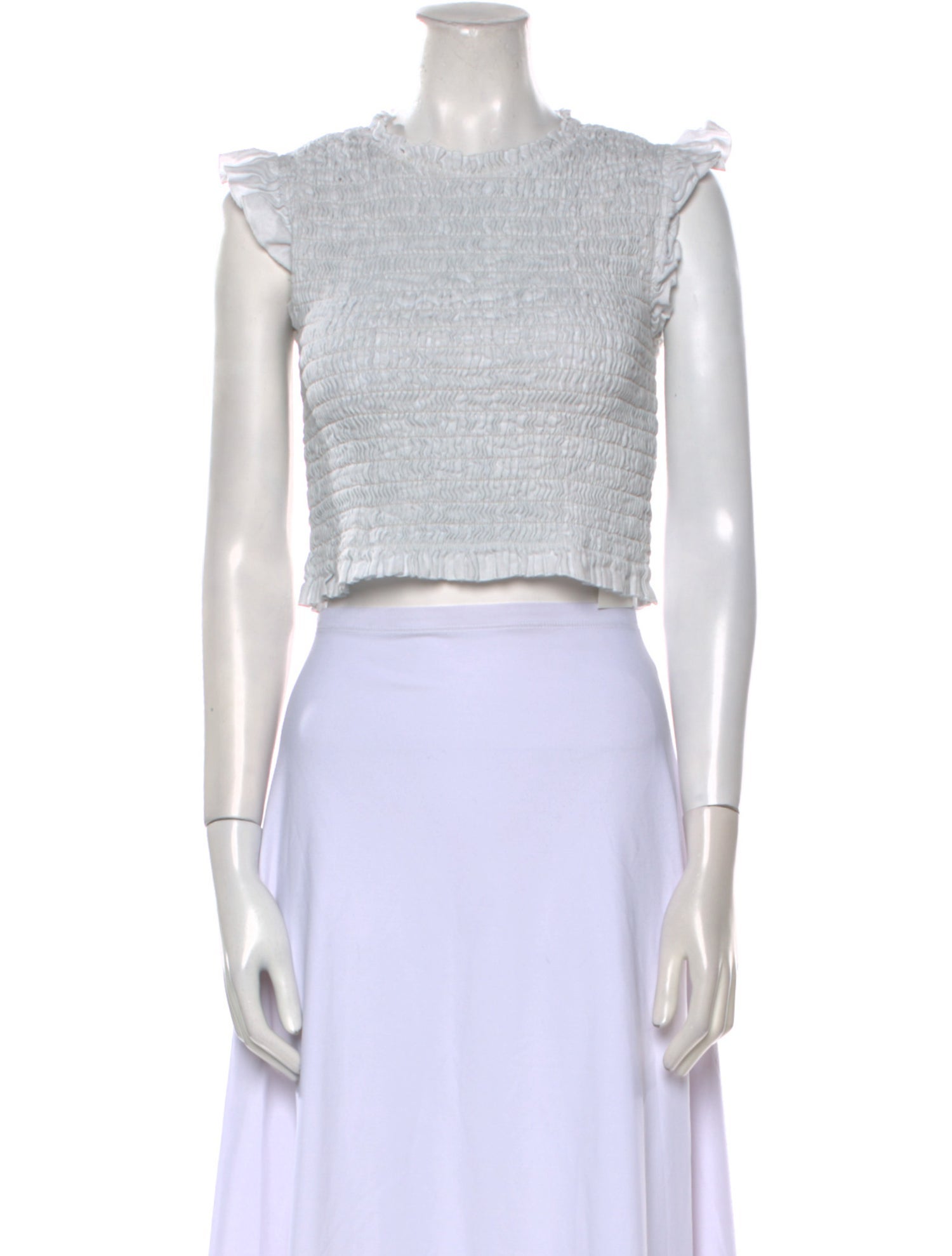 SIR. Linen Crew Neck Crop Top