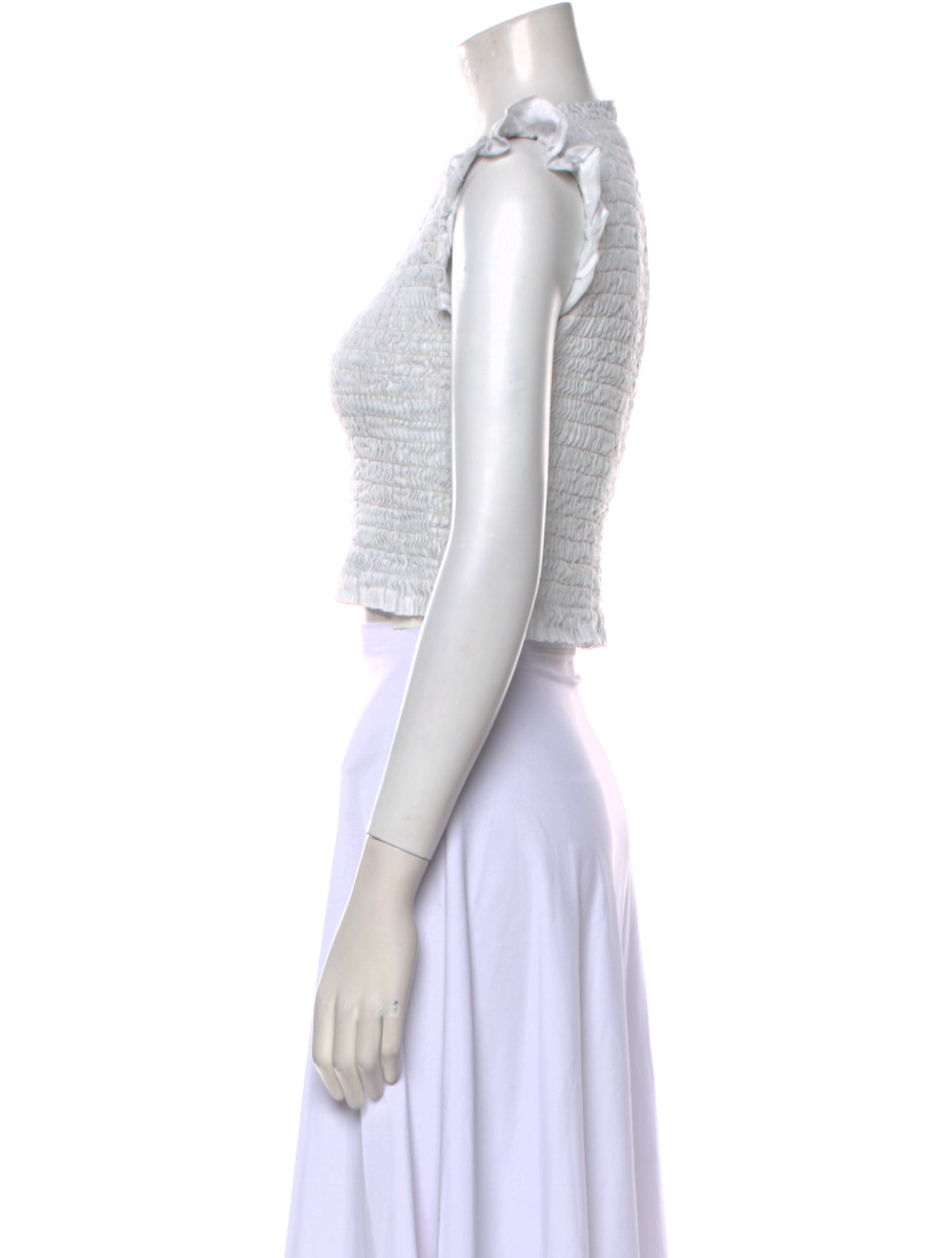 SIR. Linen Crew Neck Crop Top