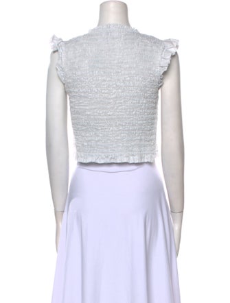 SIR. Linen Crew Neck Crop Top