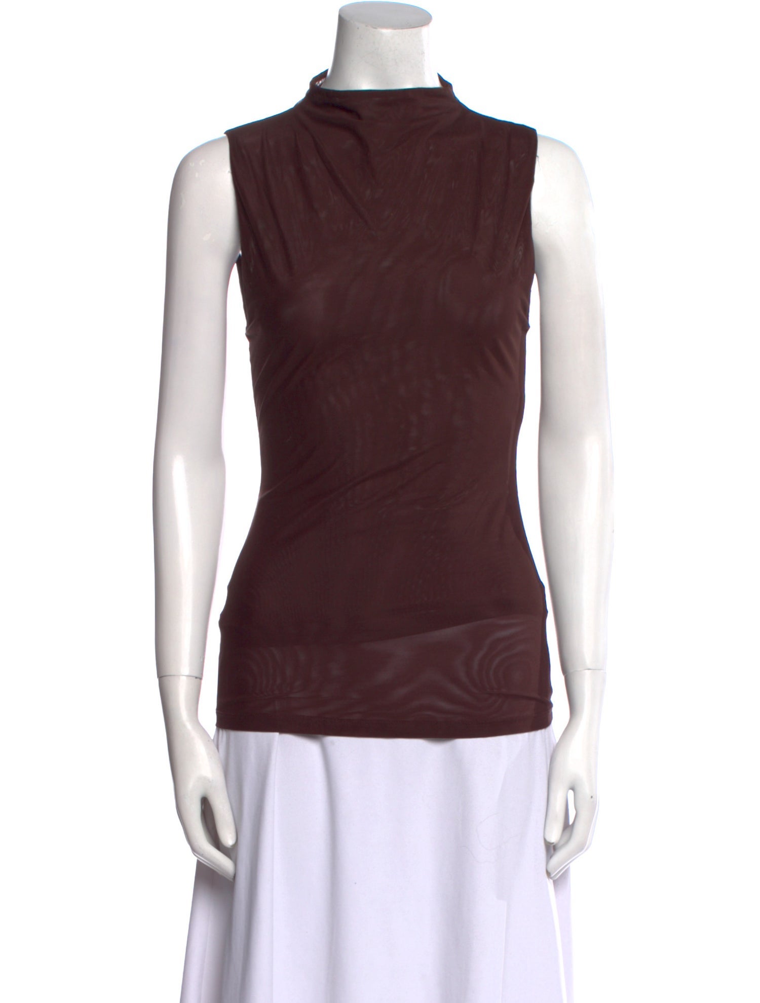 SIR. Nylon Mock Neck Top