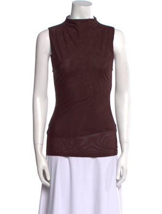 SIR. Nylon Mock Neck Top