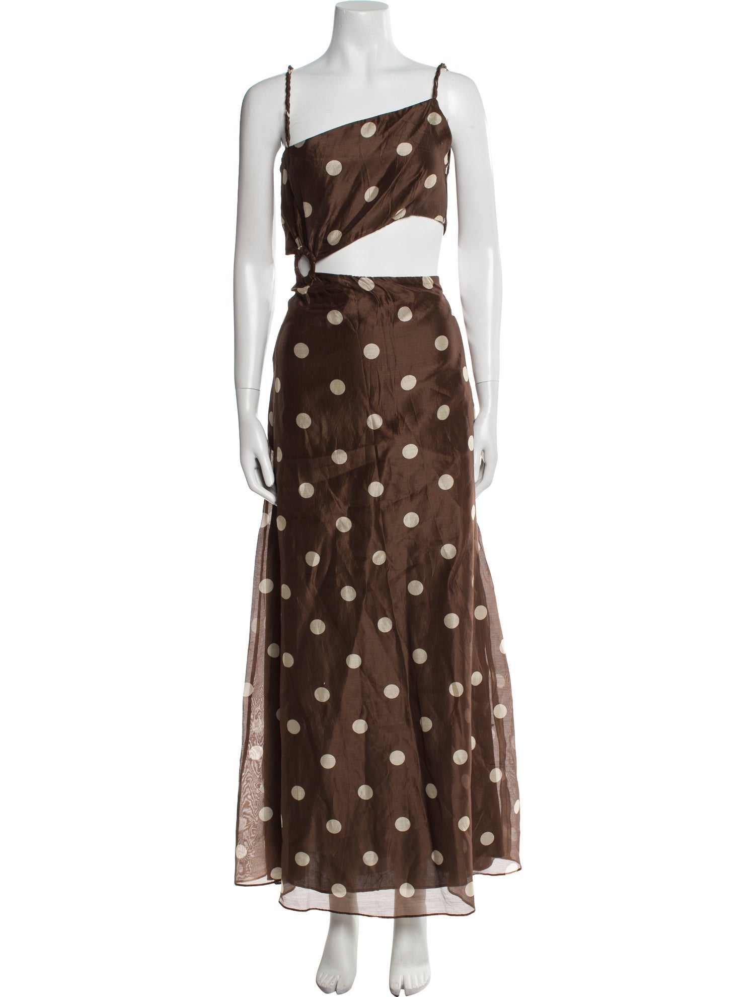 SIR. Polka Dot Print Long Dress