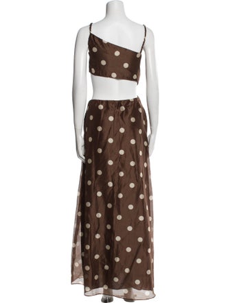 SIR. Polka Dot Print Long Dress
