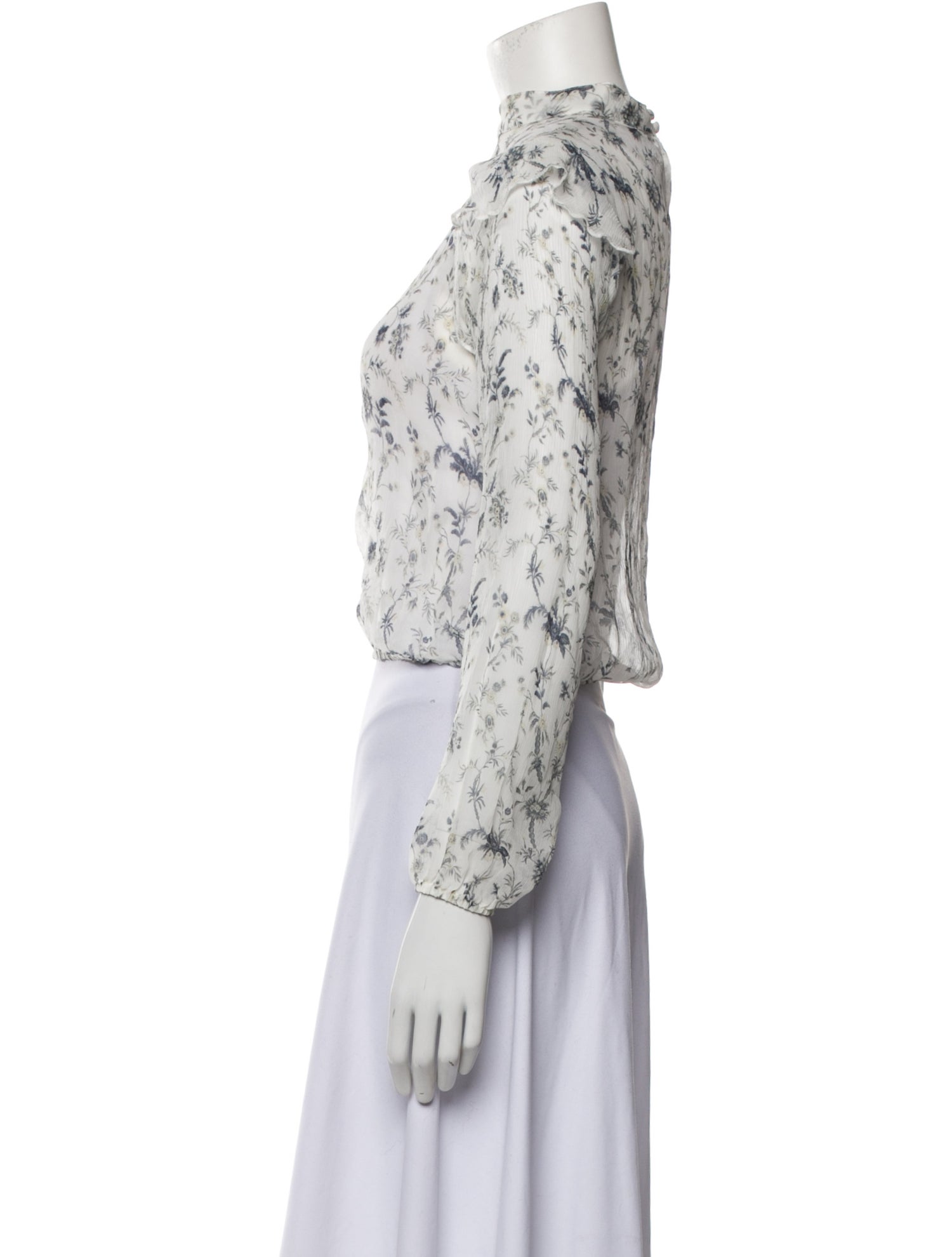 SIR. Silk Floral Print Crop Top