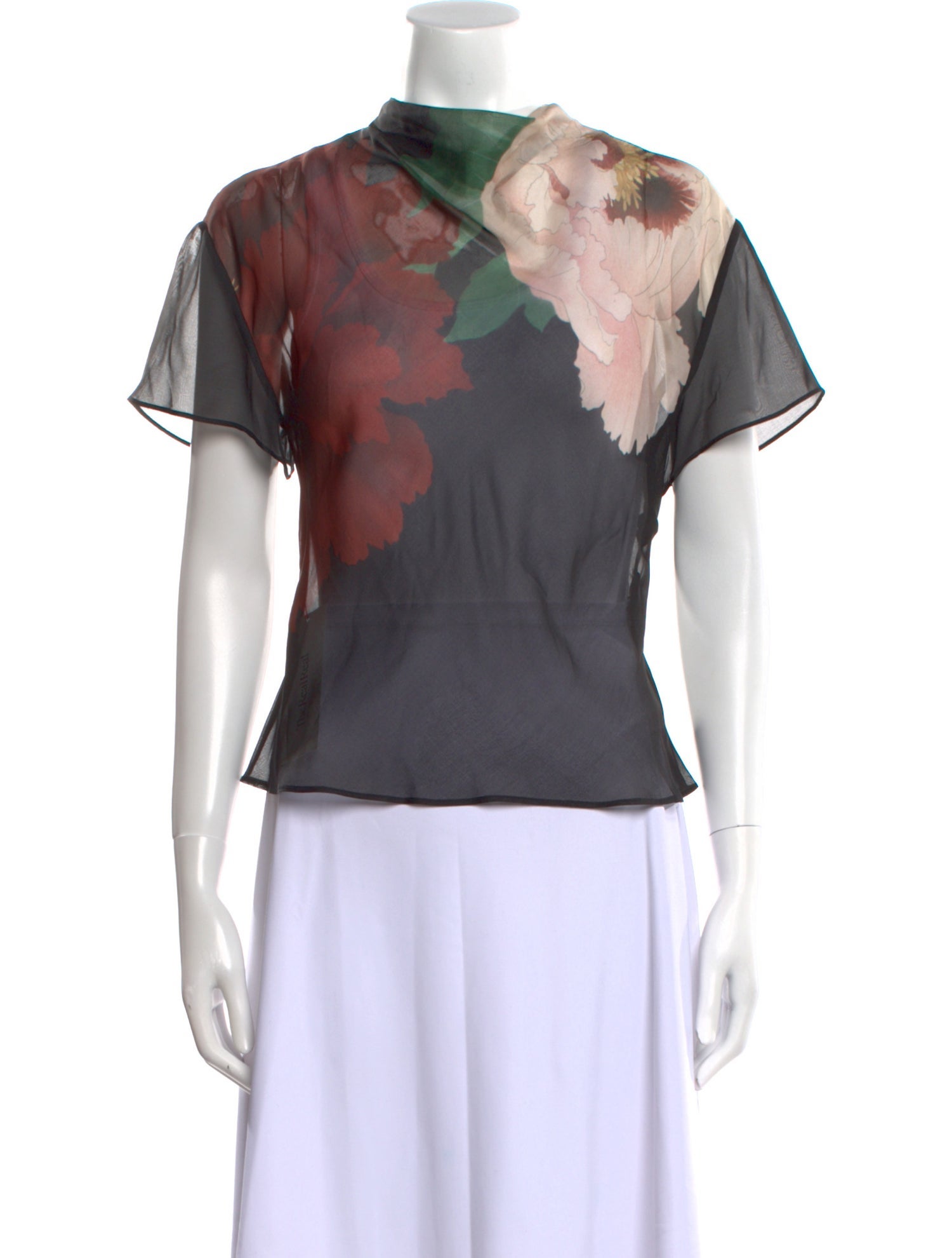 SIR. Silk Floral Print T-Shirt