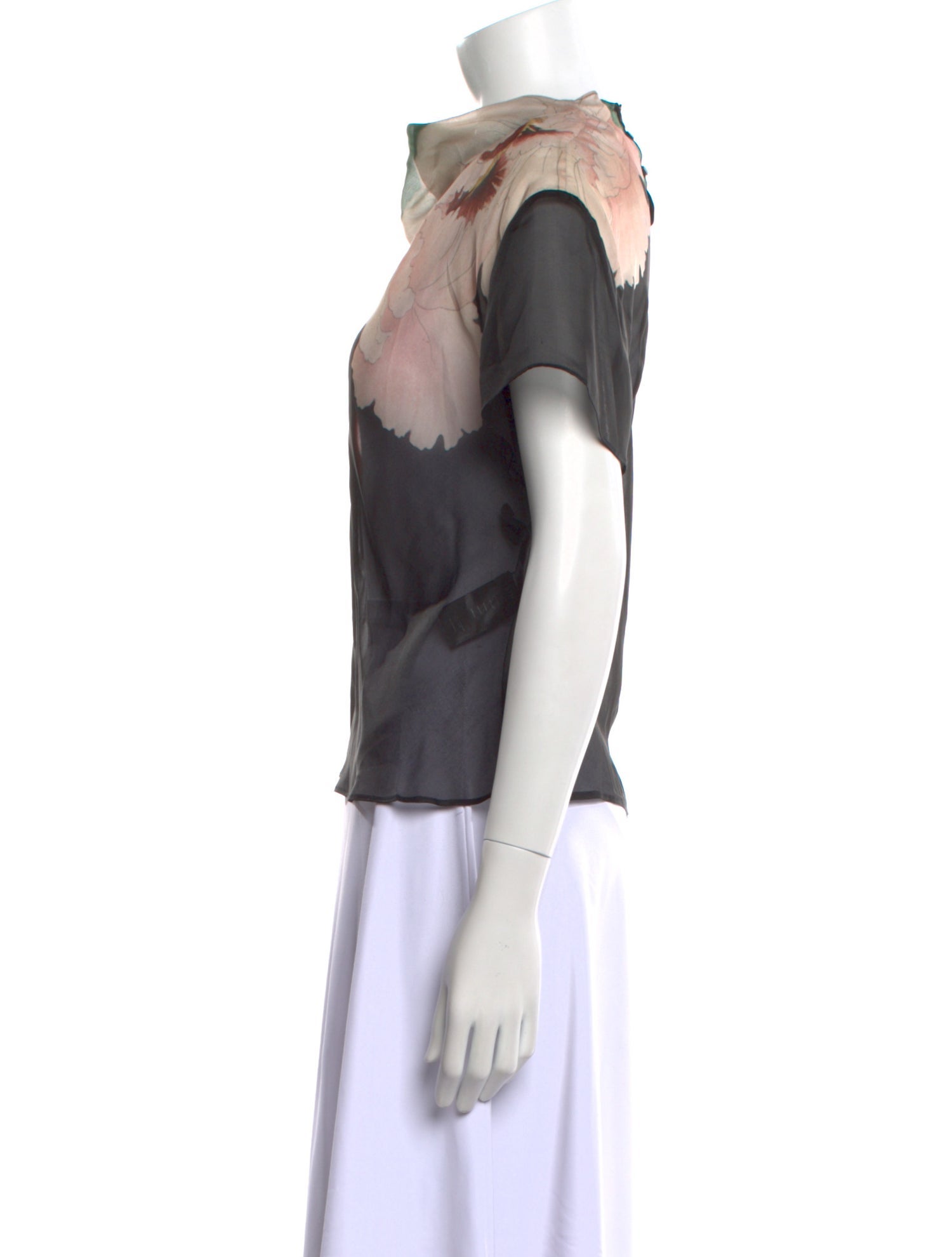 SIR. Silk Floral Print T-Shirt