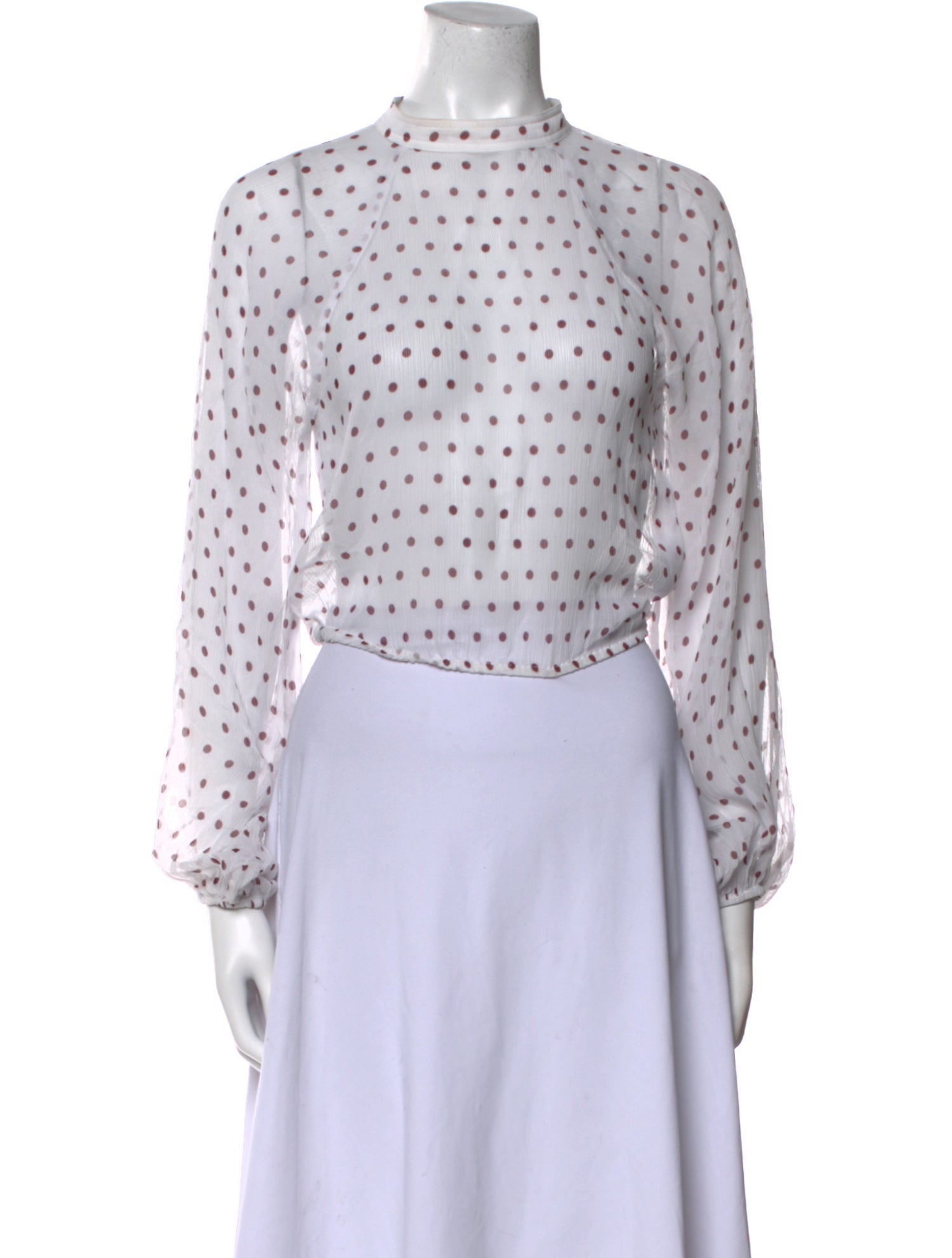 SIR. Silk Polka Dot Print Crop Top